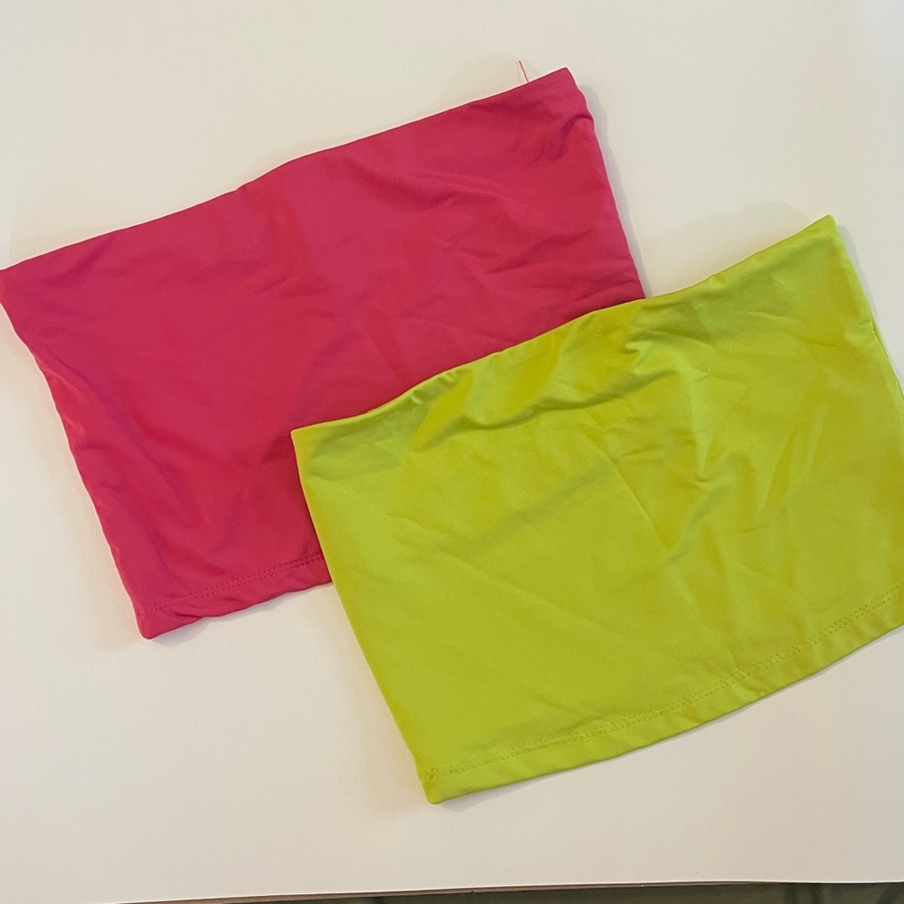 Primark Vibrant Pink and Lime Crop Tops